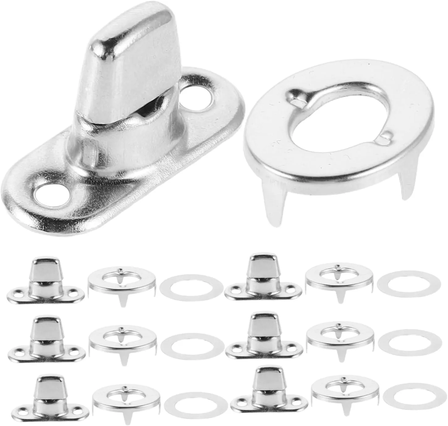 10 Sets Metal Handbag Locks Twist Fasteners for Bags Knob Locks for Briefcase Closure DIY Purse Hardware Turn Button Studs Marine Fasteners