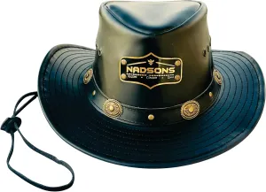 100% Leather Black Stallion Leather Hat: The Ultimate Blend of Strength and Style