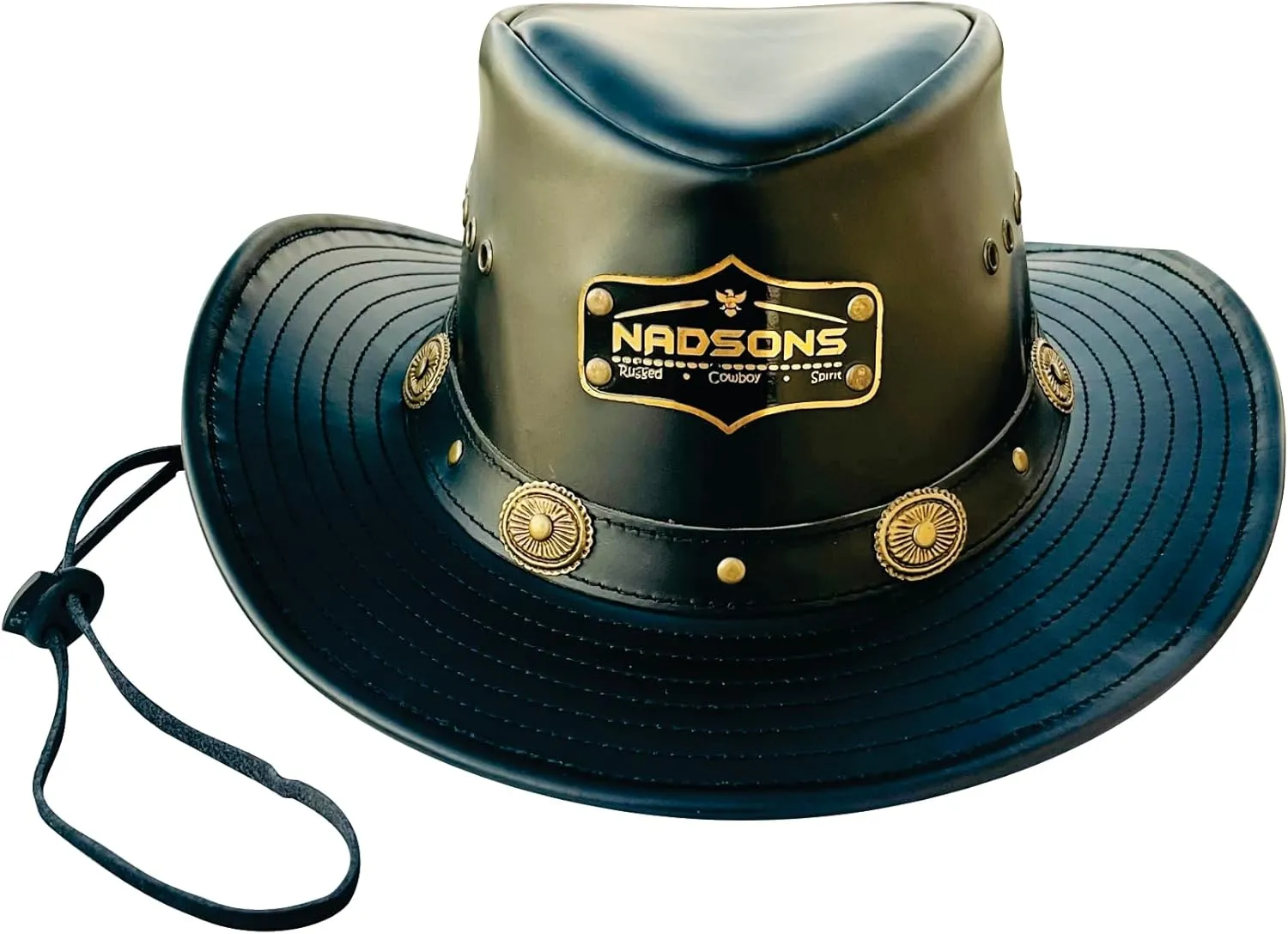 100% Leather Black Stallion Leather Hat: The Ultimate Blend of Strength and Style