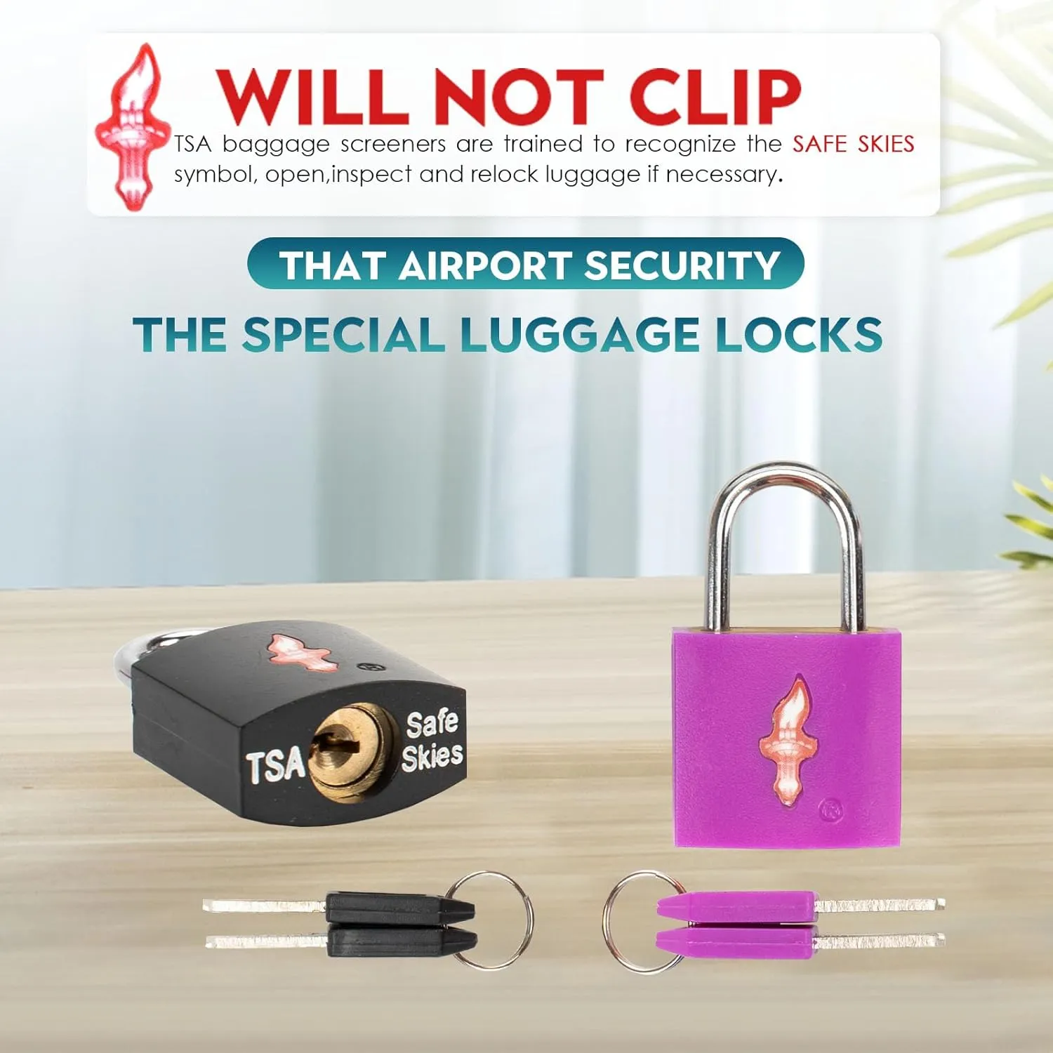 12 Pack 11/12 Inch Wide TSA Luggage Lock for Suitcases, Gun Cases & Travel Bags - Solid Brass Security Lock with Color Shell (12 Colors: Black/Juice)