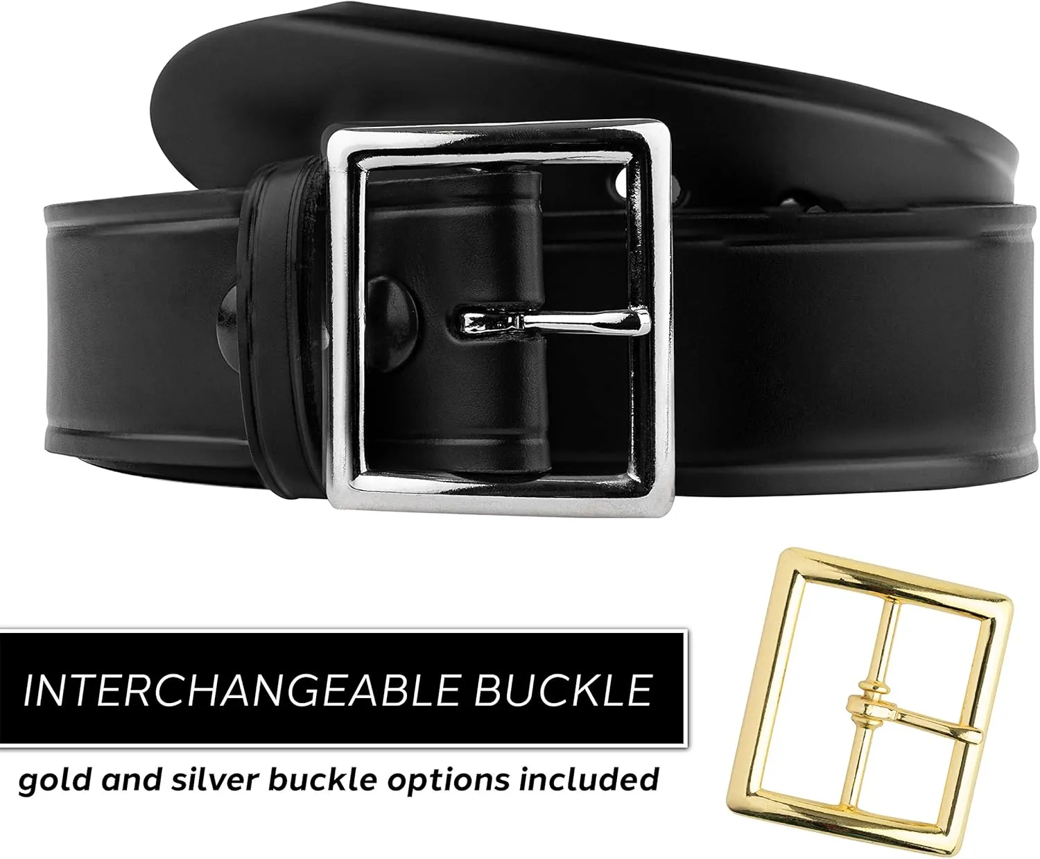 1.75in Garrison Leather Belt US Made, Black