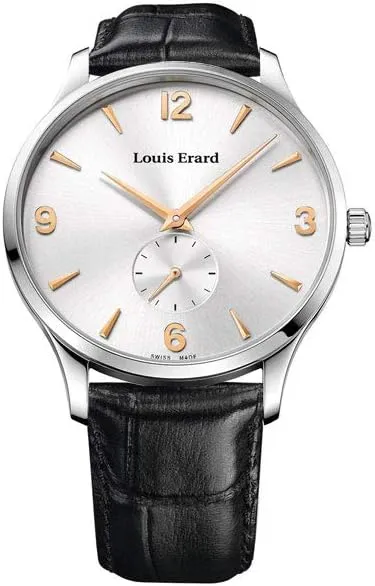 1931 Automatic Watch, Silver, Black Leather Strap, 47217AA11.BDC82