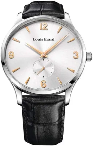 1931 Automatic Watch, Silver, Black Leather Strap, 47217AA11.BDC82