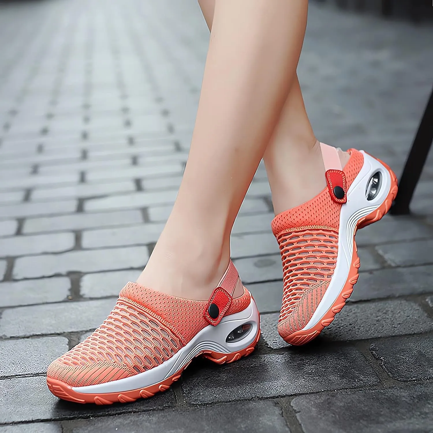 2024 New Air Cushion Orthopedic Slip on Shoes Air Cushion Slip-on Diabetic Walking Shoes for Women Wide Width