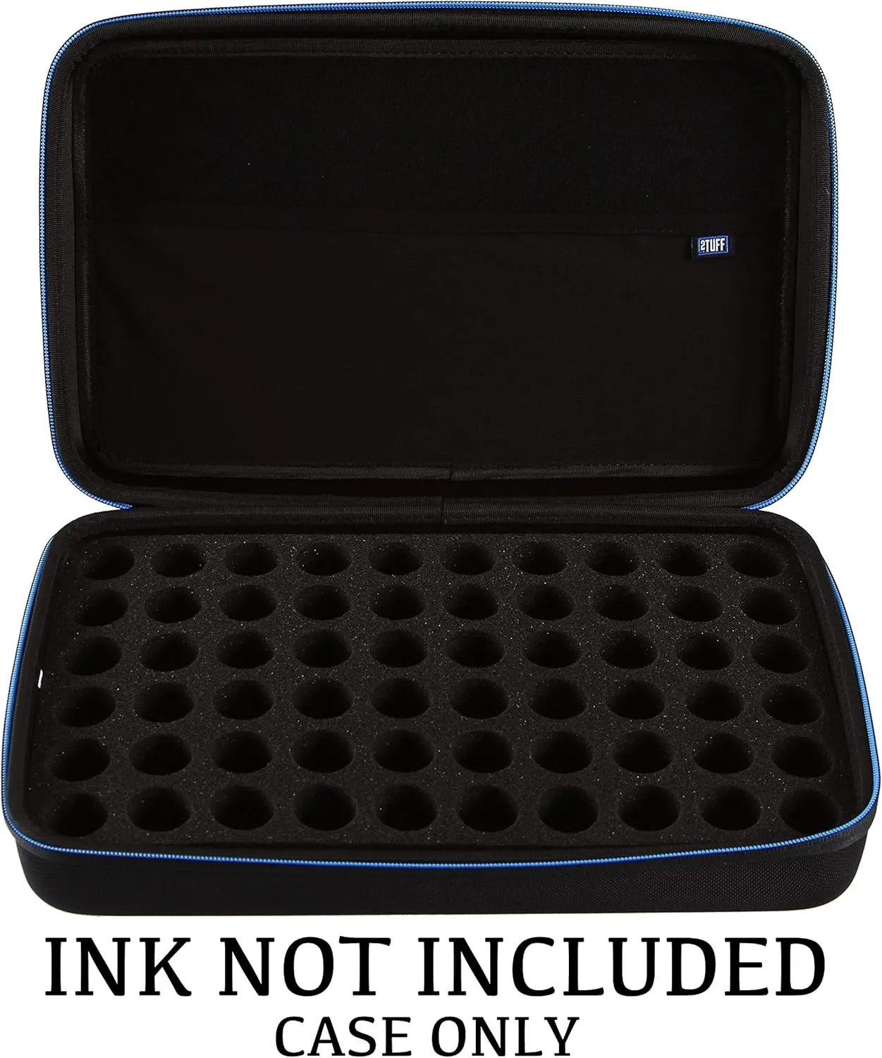 2TUFF Alcohol Ink Storage Case and Paint Carry Case - Fits up to 60 bottles - Alcohol Ink Case and Miniature Paint Organizer for Ink and Paints with Foam Insert and Inner Storage Pocket