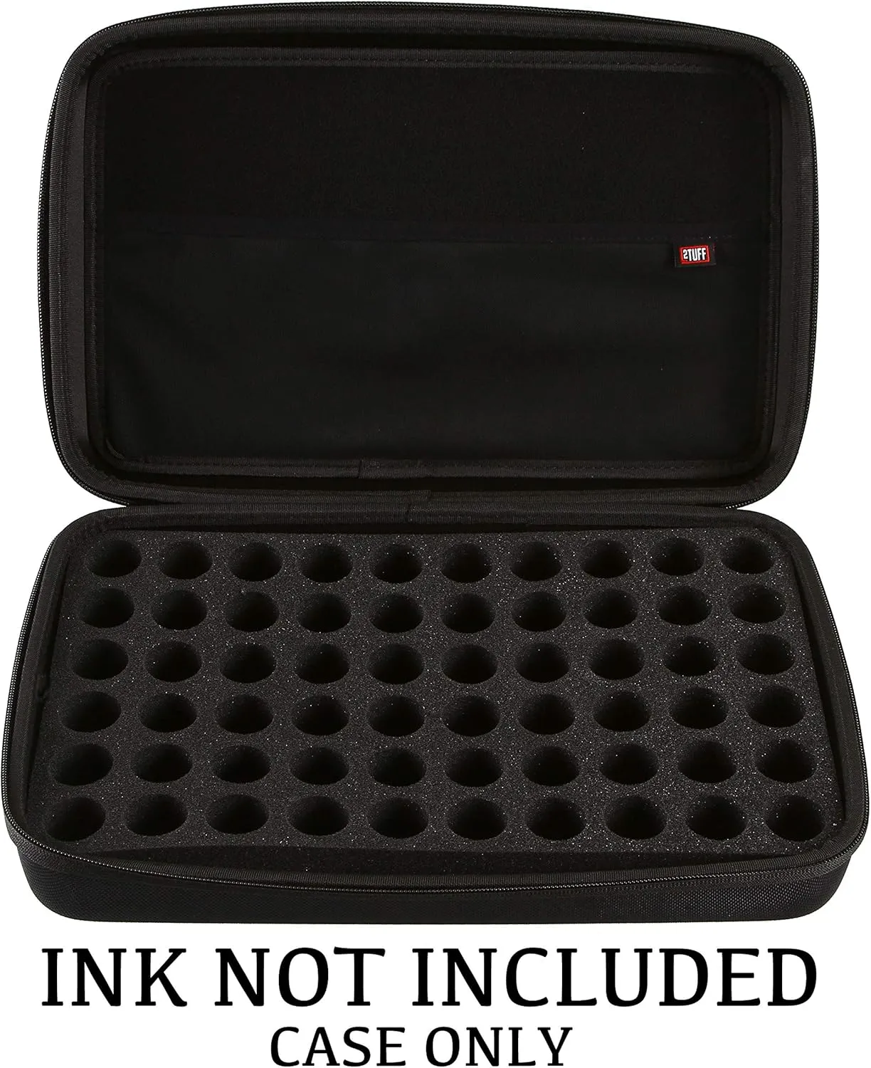 2TUFF Alcohol Ink Storage Case and Paint Carry Case - Fits up to 60 bottles - Alcohol Ink Case and Miniature Paint Organizer for Ink and Paints with Foam Insert and Inner Storage Pocket