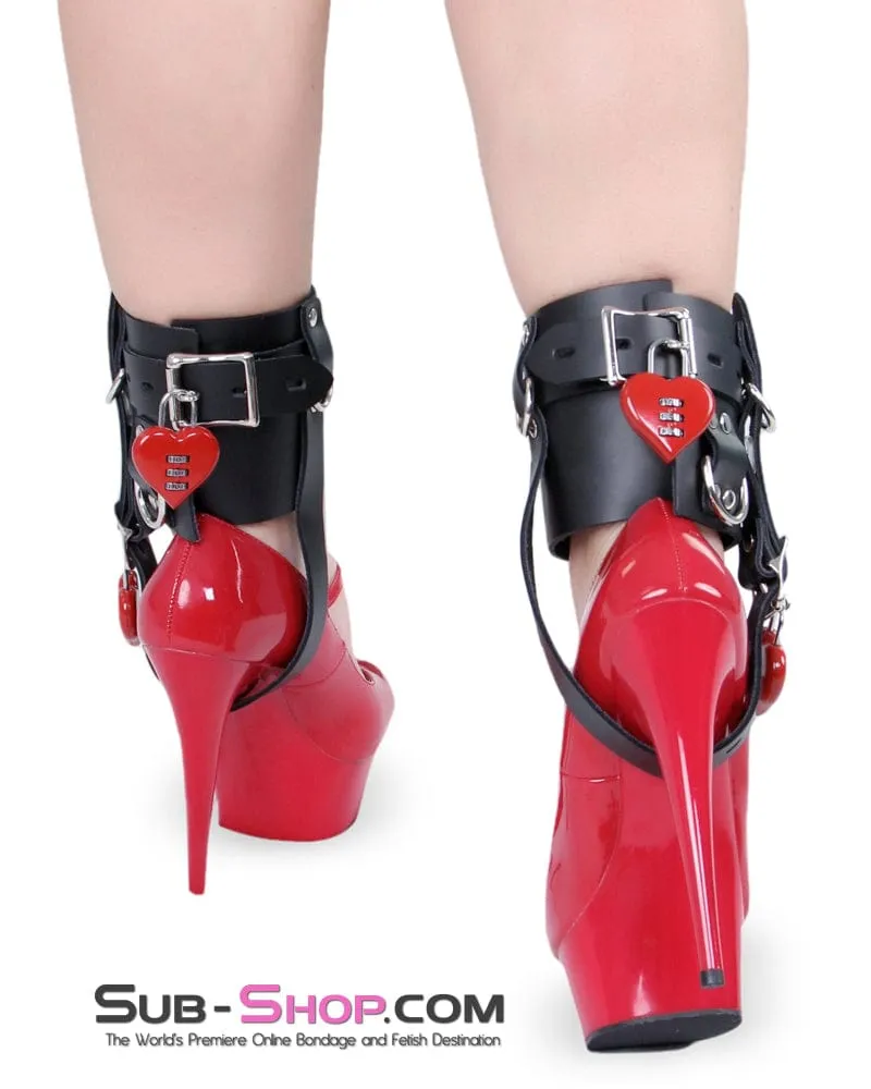 3427M      Red Heart Combination Bondage Gear Lock