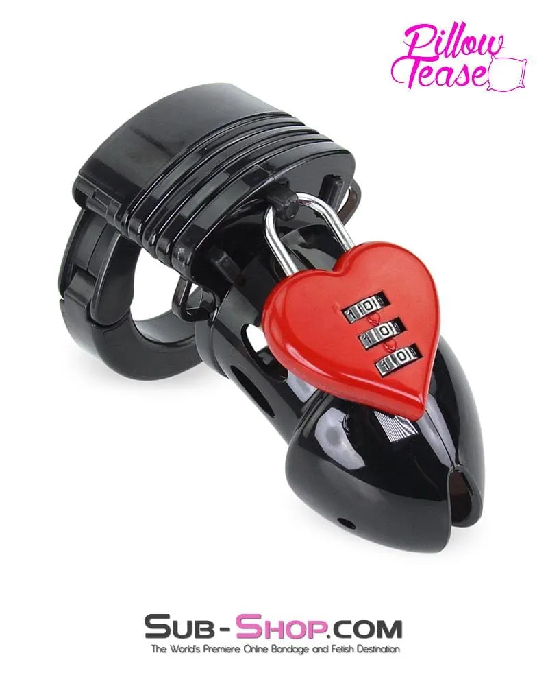 3427M      Red Heart Combination Bondage Gear Lock