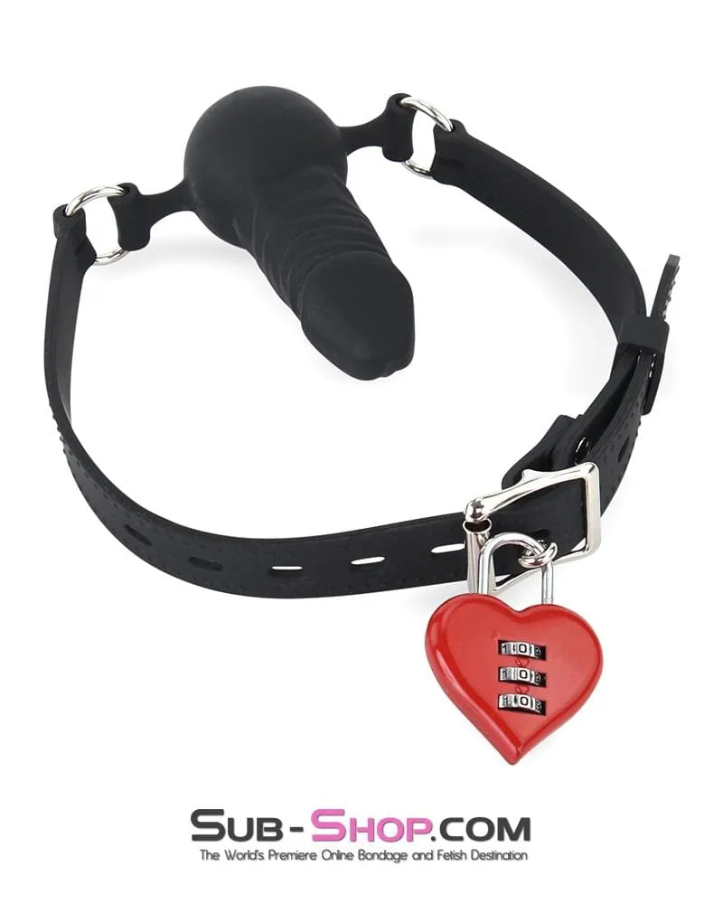 3427M      Red Heart Combination Bondage Gear Lock