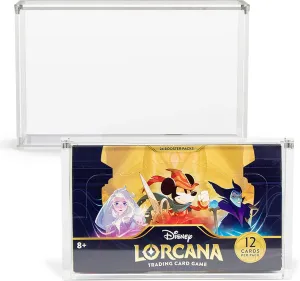 Acrylic Display Case for Disney Lorcana Booster Box – Premium Clear Protective Box for TCG Cards – Stackable & Dustproof – Collectible Storage (Pack of 1)