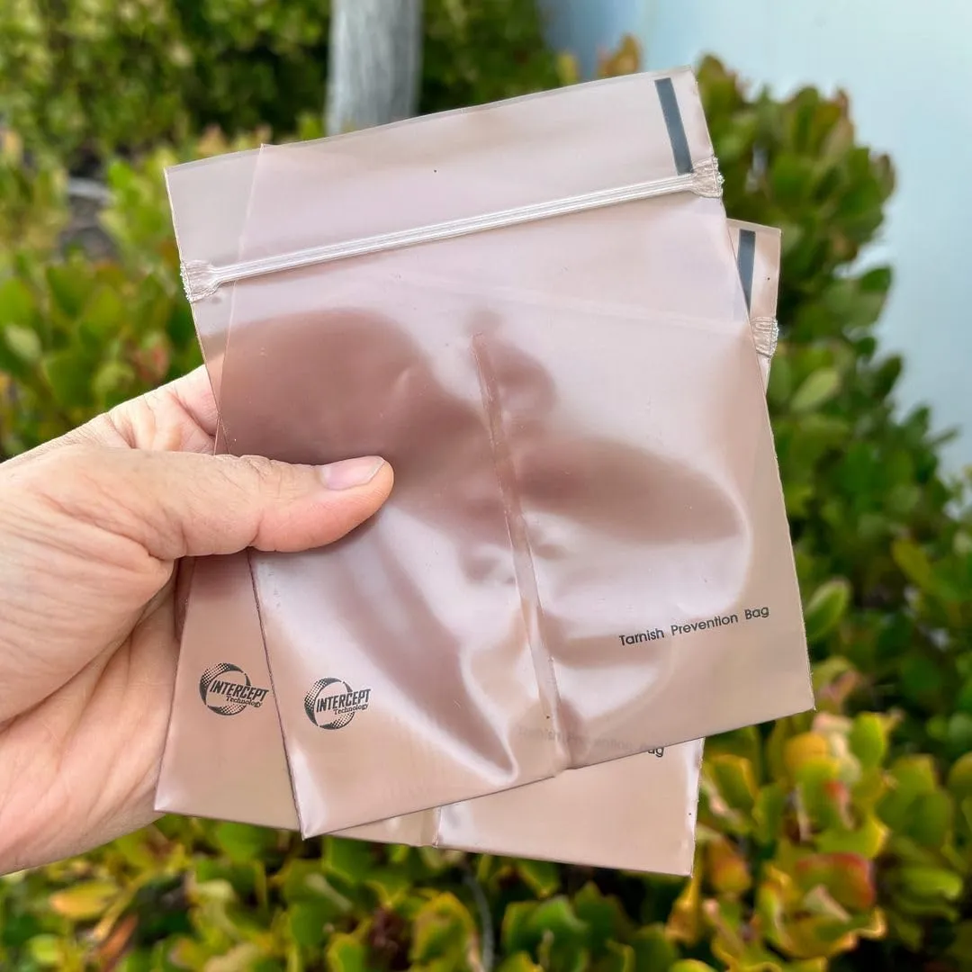 Adabele Anti Tarnish Tab Strip Bag Pouch for Jewelry Storage Care Protect Metal Gold Silver Brass Copper Steel Tin Bronze Ion More