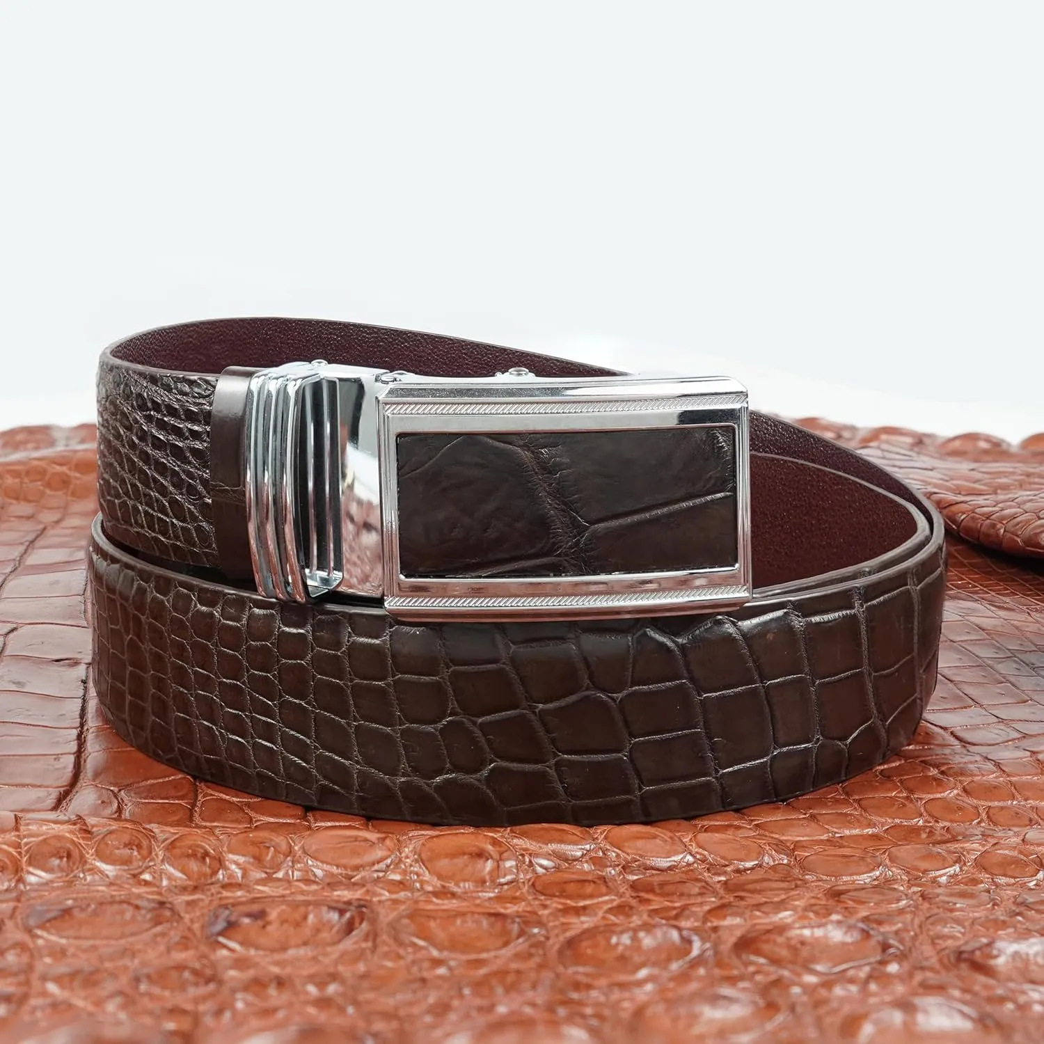 AIIigator Belt Men Leather Straight Belts Handmade Buckle Durable Dress Belt Classic Fashion Gift For Dad Boss Teacher