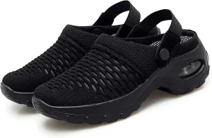 Air Cushion Orthopedic Slip on Shoes - 2023 New Air Cushion Slip-on Walking Shoes Orthopedic Diabetic Walking Shoes for Women Wide Width, Orthopedic Stretch Sandals Slippers for Women Arch Support