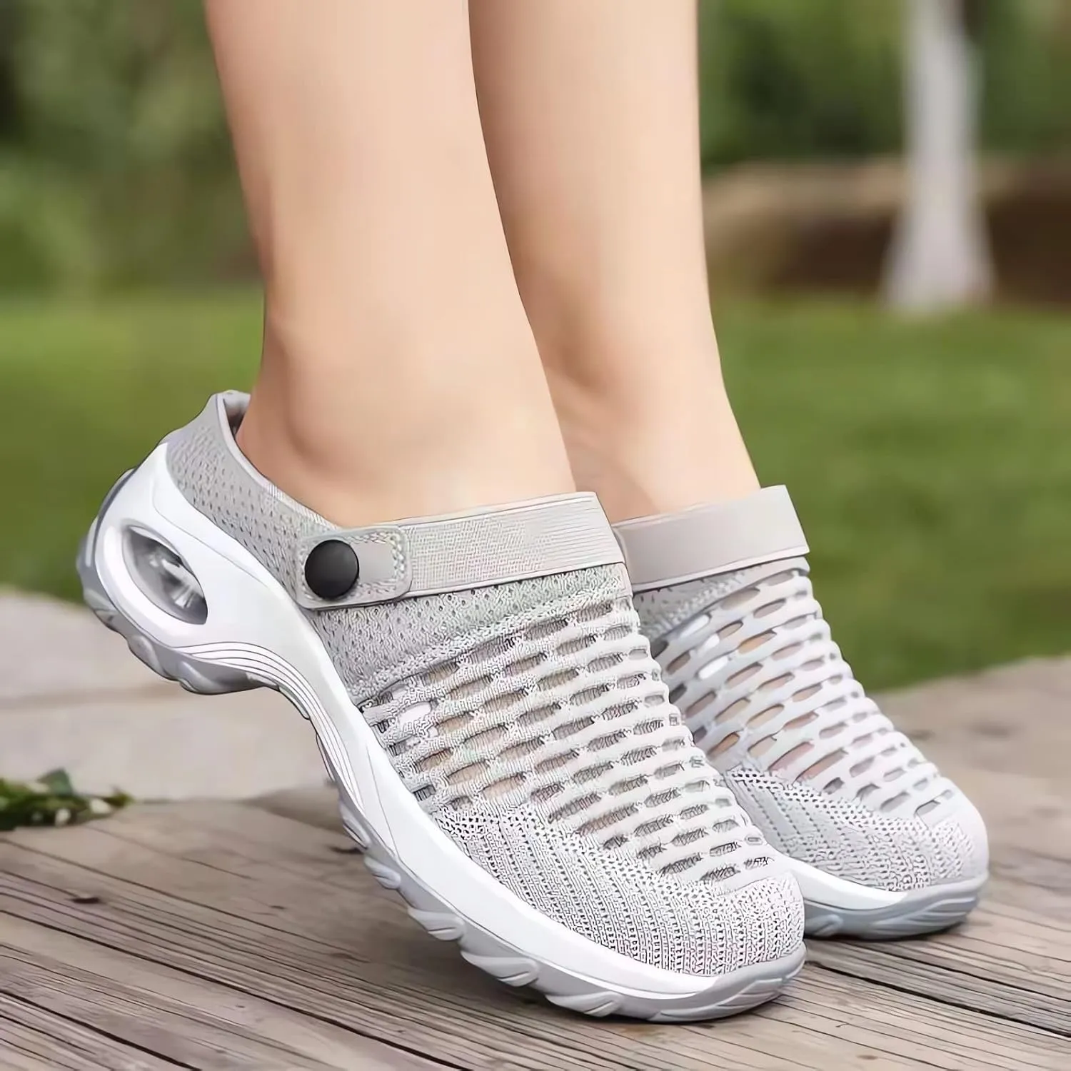 Air Cushion Orthopedic Slip-On Walking Shoes, 2023 New Diabetic Sandals With Arch Support, Stretch Slippers for Women (8.5, Purple)