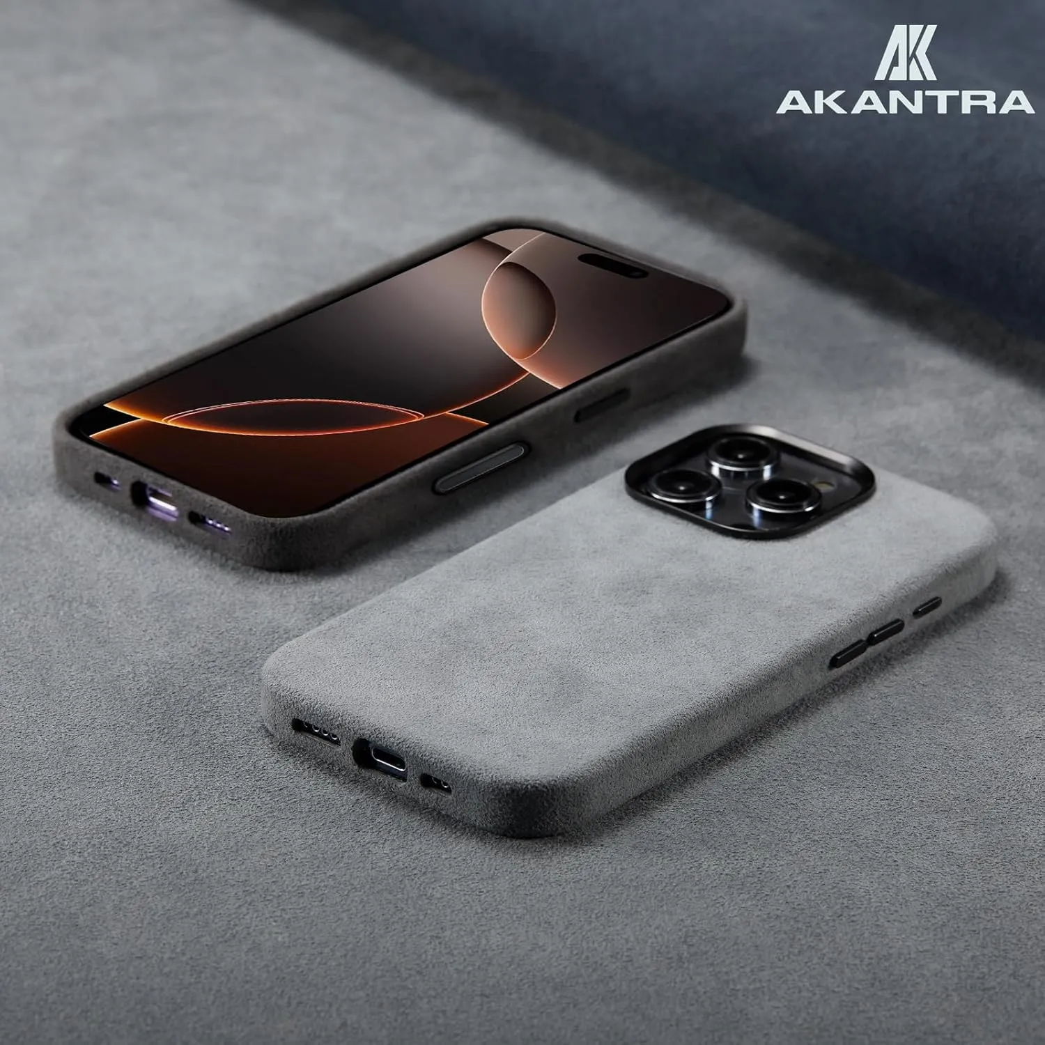 Alcantara Case for Apple iPhone Pro Max, Handmade Fully-Wrapped Synthetic Suede Cover, Compatible with Magsafe Wireless Charging (Black, for iPhone16 Pro Max)