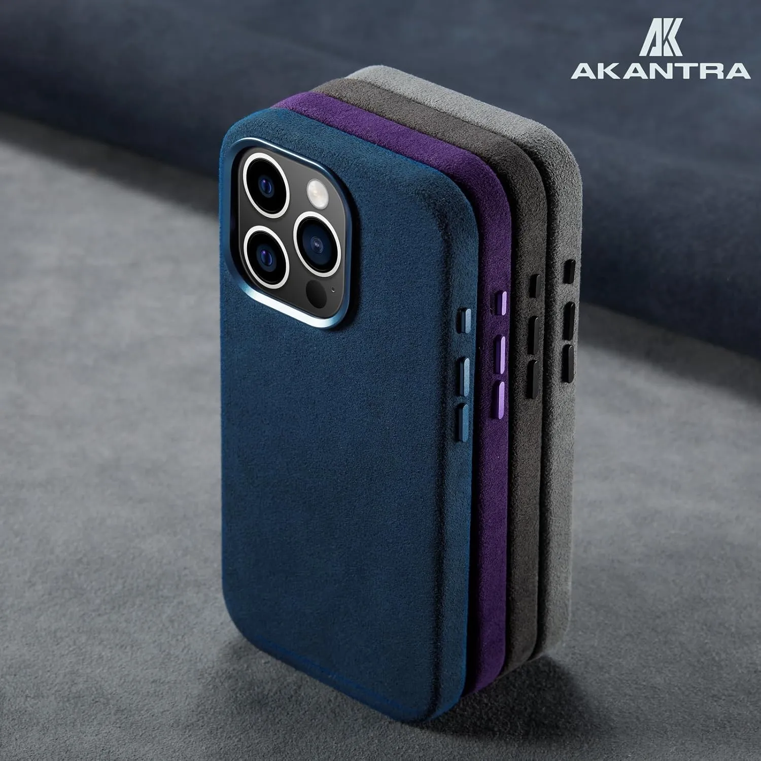 Alcantara Case for Apple iPhone Pro Max, Handmade Fully-Wrapped Synthetic Suede Cover, Compatible with Magsafe Wireless Charging (Black, for iPhone16 Pro Max)