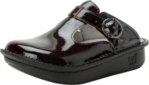 Alegria Women's Classic Black Cherry Comfort Leather Clog 6-6.5 M US
