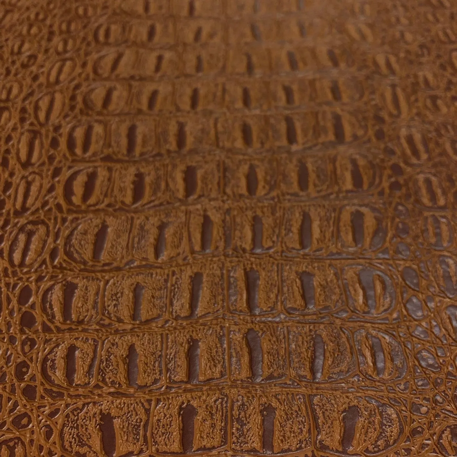 Alligator Fabric, Soft Textured Crocodile Vinyl Faux Leather, Gator Skin Embossed Upholstery DIY Craft and Clips Pleather Sheets – Individual 1 Yard Cut Cut 36”x54” (Rawhide)