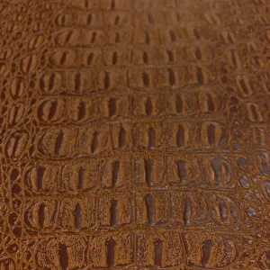 Alligator Fabric, Soft Textured Crocodile Vinyl Faux Leather, Gator Skin Embossed Upholstery DIY Craft and Clips Pleather Sheets – Individual 1 Yard Cut Cut 36”x54” (Rawhide)