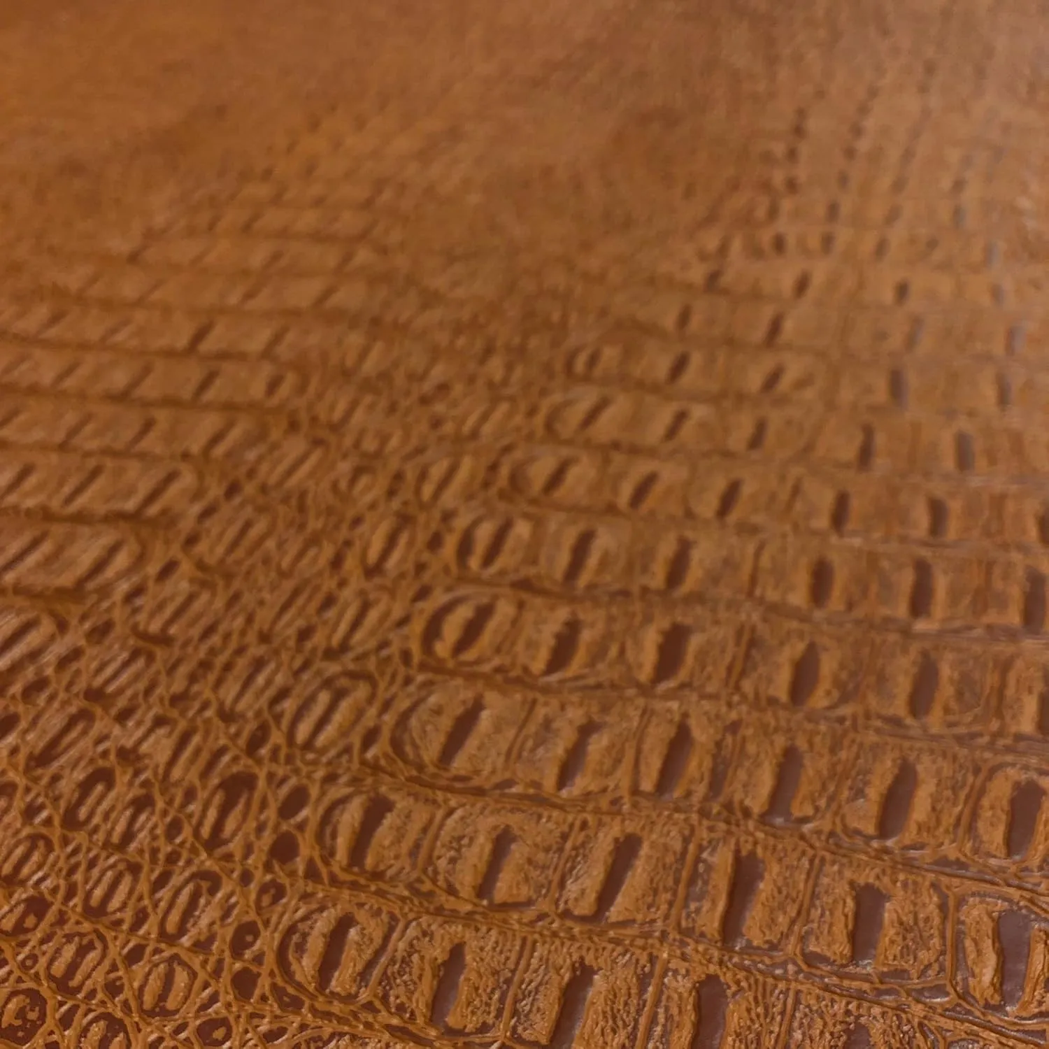 Alligator Fabric, Soft Textured Crocodile Vinyl Faux Leather, Gator Skin Embossed Upholstery DIY Craft and Clips Pleather Sheets – Individual 1 Yard Cut Cut 36”x54” (Rawhide)