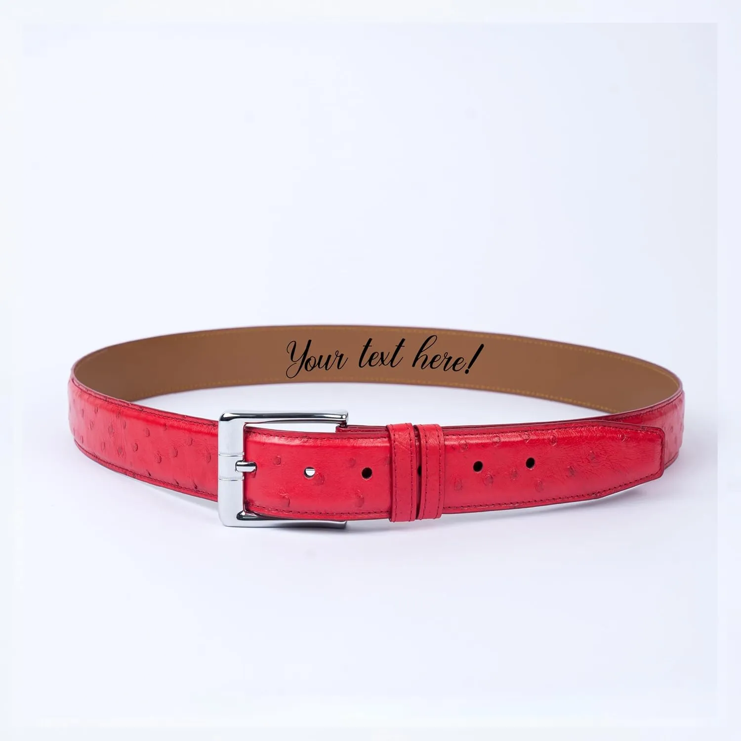 Alligator Leather Belt Men Crocodile Belly 1.5" width Pin Gold Buckle Removal Dress Golf Luxury Premium Handmade