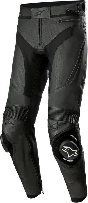 Alpinestars Missile V3 Airflow Leather Airflow Men's Street Motorcycle Pants - Black/Black / 52
