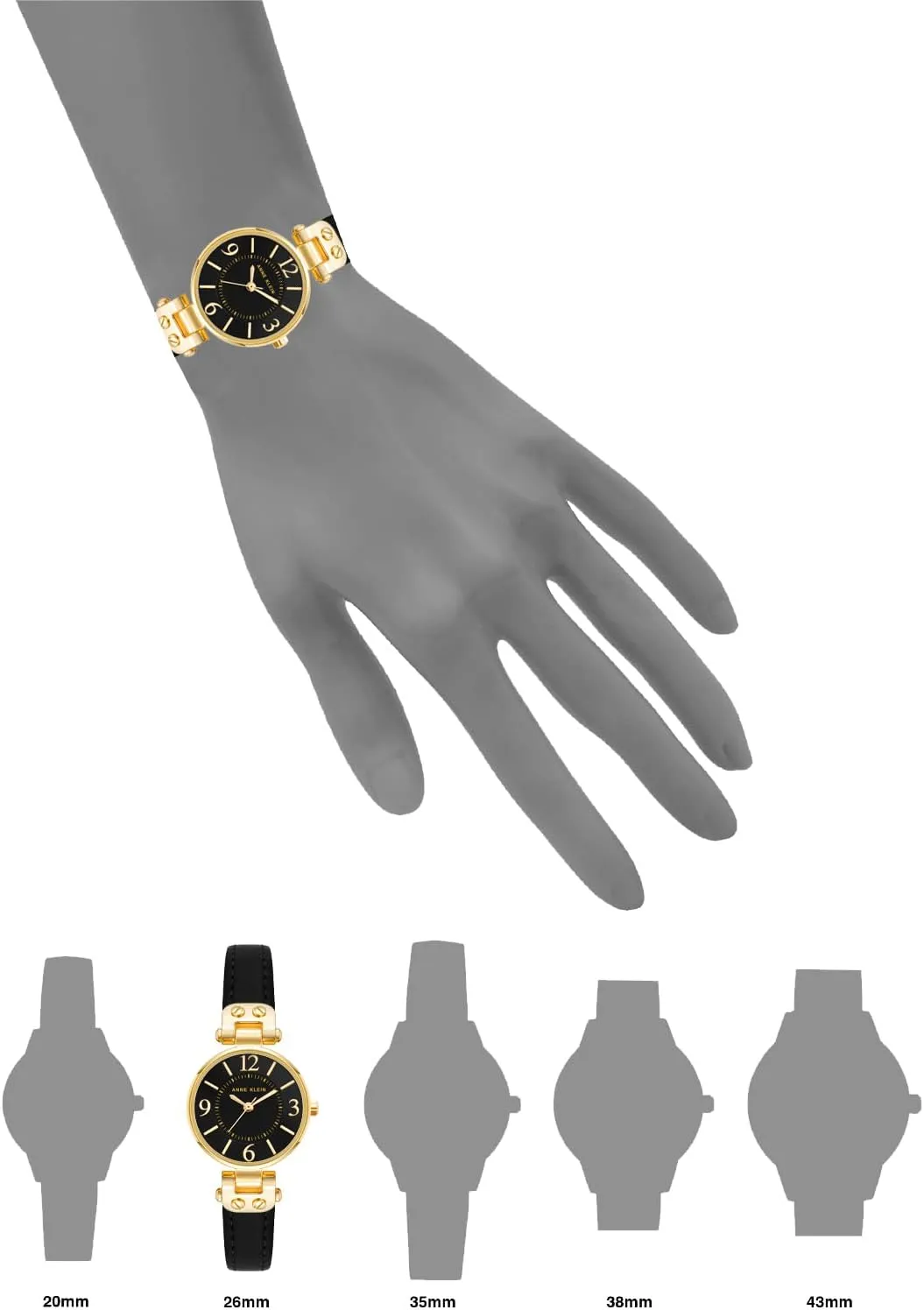Anne Klein Women's Leather Strap Watch