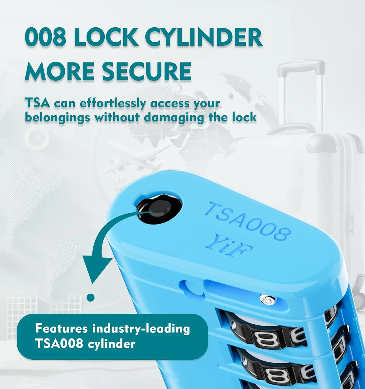 ANVIL Luggage Locks, TSA Approved with Alert Indicator. Great Suitcase, Backpack, Gym and Travel Lock. (2, Blue)