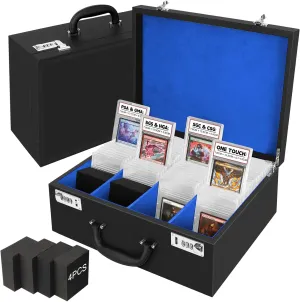AOBOPLE Graded Card Storage Box,Holds 136  PSA/GMA Slab or 632  Toploaders,4 Row PSA Slab Case for Graded Cards Fits 3"x4" 35pt Cards,Compatible with BGS/HGA/SGC/CSG Slab Cases