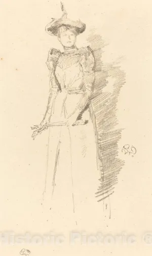 Art Print : James McNeill Whistler, Gants de Suède, 1890, Historic Wall Décor : 26in x 44in