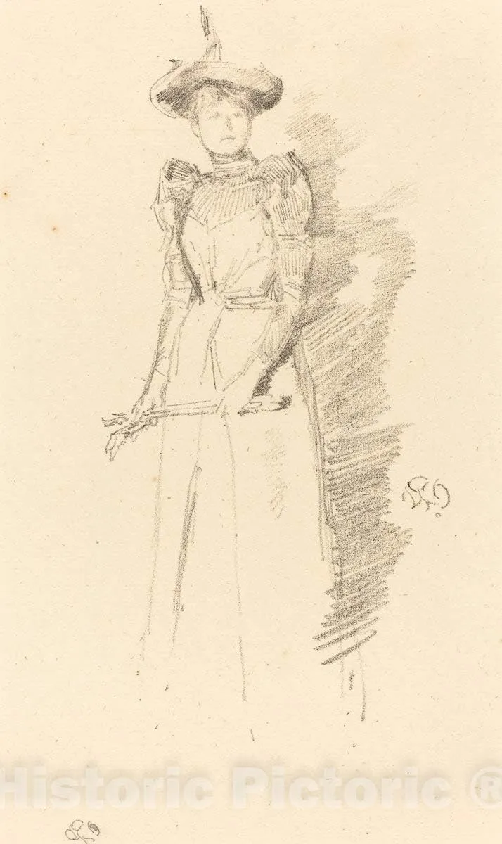 Art Print : James McNeill Whistler, Gants de Suède, 1890, Historic Wall Décor : 26in x 44in
