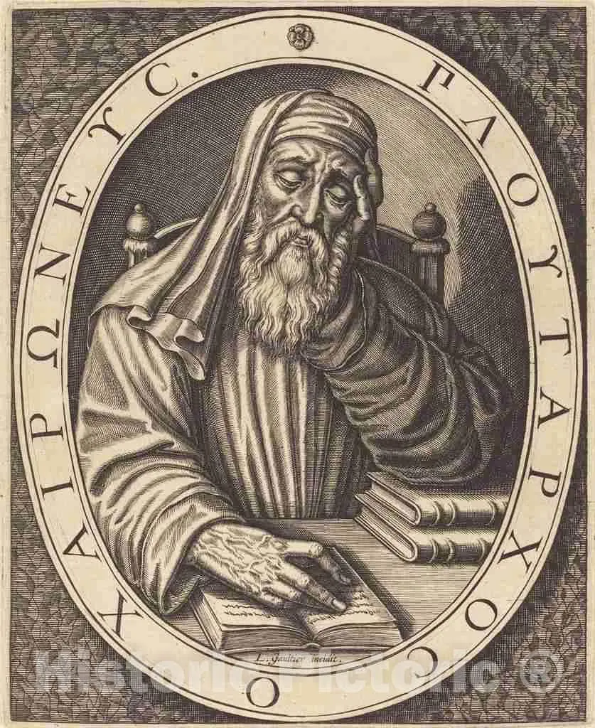 Art Print : Léonard Gaultier, Plutarch, Historic Wall Décor : 24in x 30in