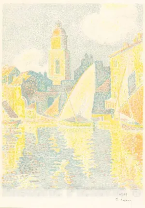 Art Print : Paul Signac, St. Tropez: The Port (Saint-Tropez: Le Port), c.1898, Historic Wall Décor : 08in x 12in