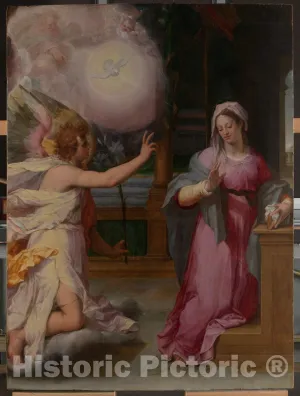 Art Print : Peter Candid (Pieter de Witte, Pietro Candido) - The Annunciation : Vintage Wall Décor : 08in x 10in