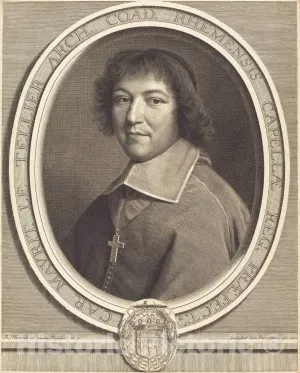 Art Print : Robert Nanteuil, Charles-Maurice Le Tellier, 1670, Historic Wall Décor : 08in x 10in