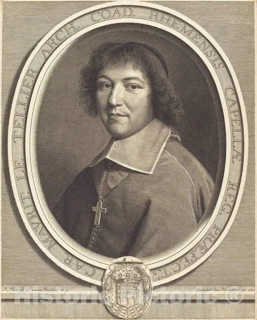 Art Print : Robert Nanteuil, Charles-Maurice Le Tellier, 1670, Historic Wall Décor : 08in x 10in