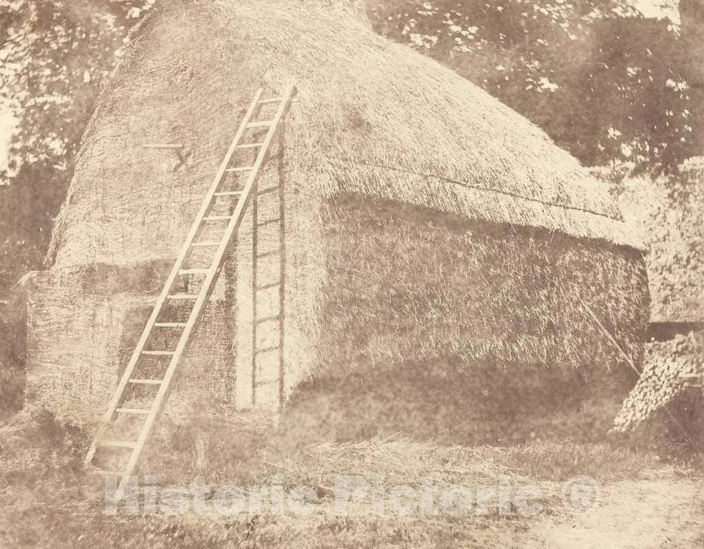 Art Print : William Henry Fox Talbot, Haystack, 1844, Historic Wall Décor : 10in x 08in