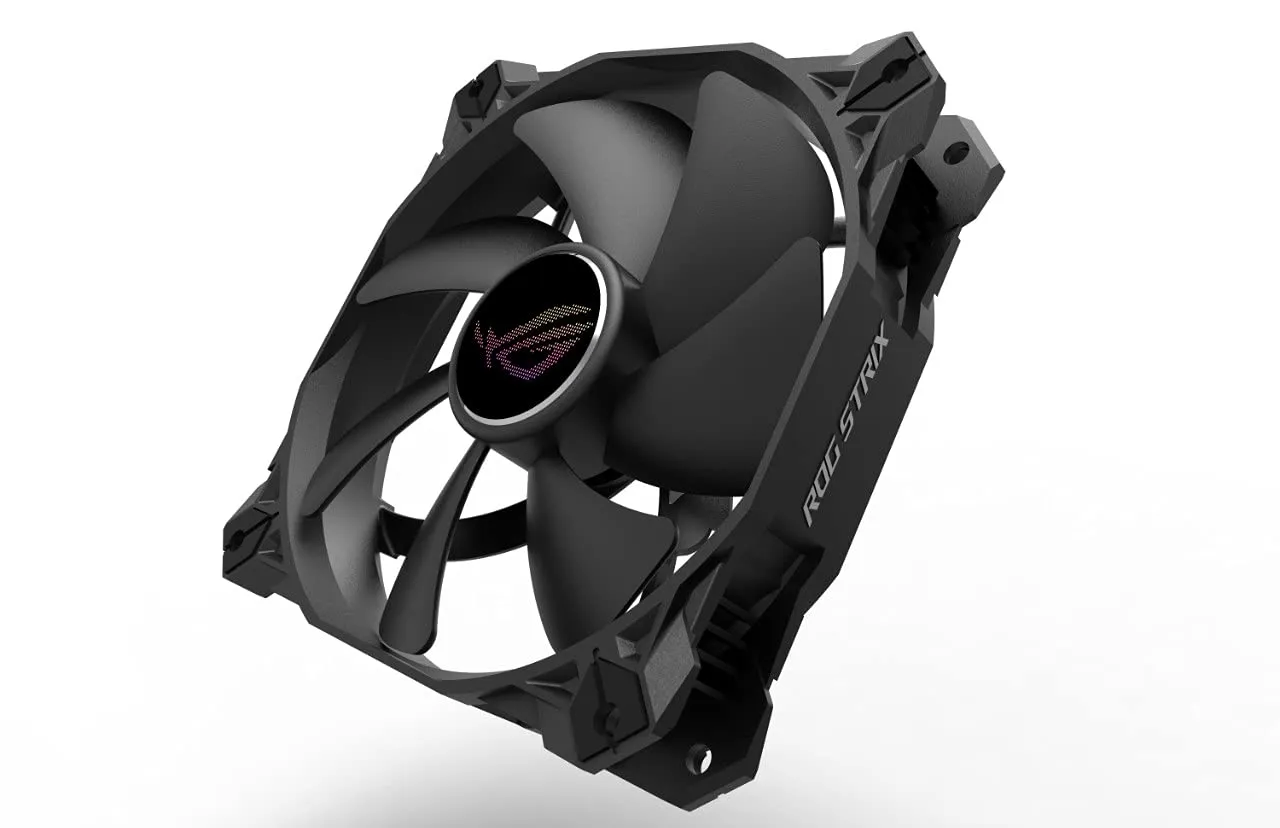 ASUS ROG Strix XF120 Whisper-Quiet, 4-pin PWM Fan for PC Cases, Radiators or CPU Cooling (120mm, up to 400,000 Hours lifespan, Magnetic-Levitation, 1800RPM)