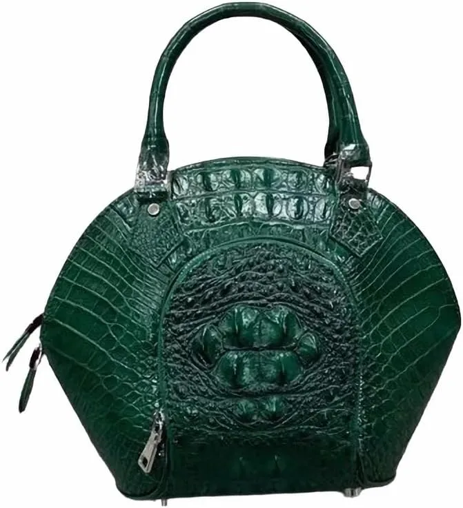 Authentic Crocodile Skin Women's ZIP Hobos Purse Female Top-handle Handbag Genuine Alligator Leather Lady Single Shoulder Bag