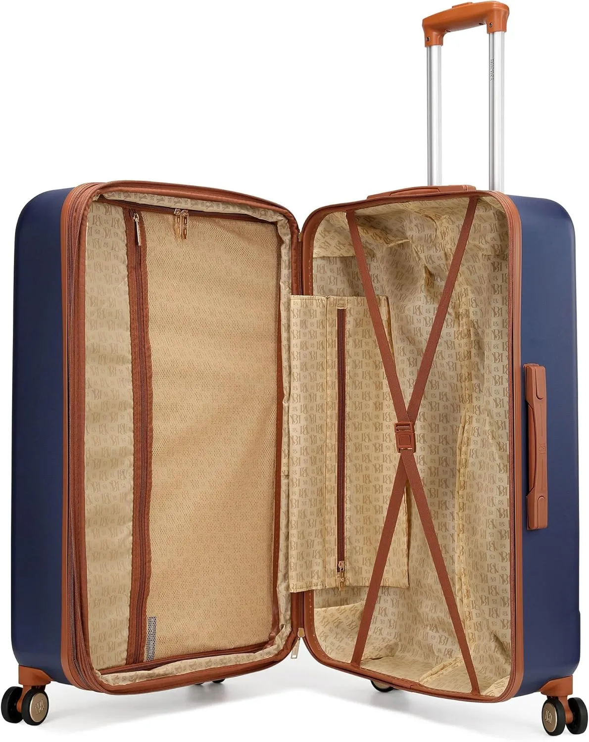 Badgley Mischka Mia Luggage Set   Madalyn Weekender   Belt Bag Bundle (Navy)