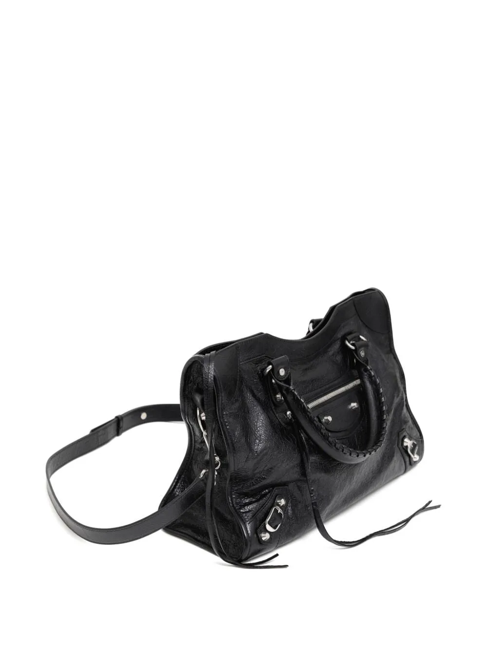 BALENCIAGA Grained Calf Leather Medium Tote Handbag - 38.5 x 24 x 13.5 cm