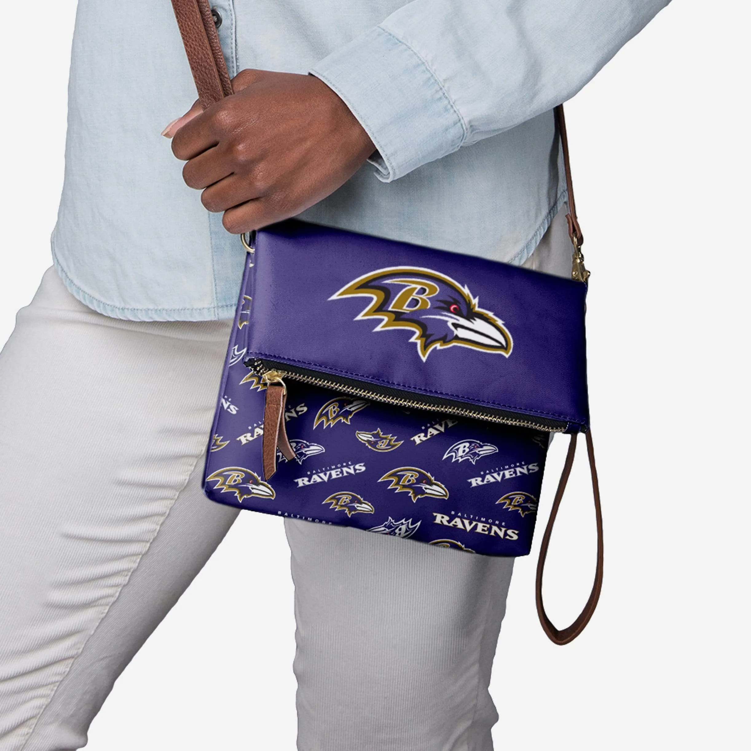 Baltimore Ravens Printed Collection Foldover Tote Bag