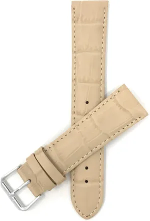 Bandini Womens Leather Watch Band Strap - Alligator Pattern - 8 Colors - 12mm, 14mm, 16mm, 18mm, 20mm