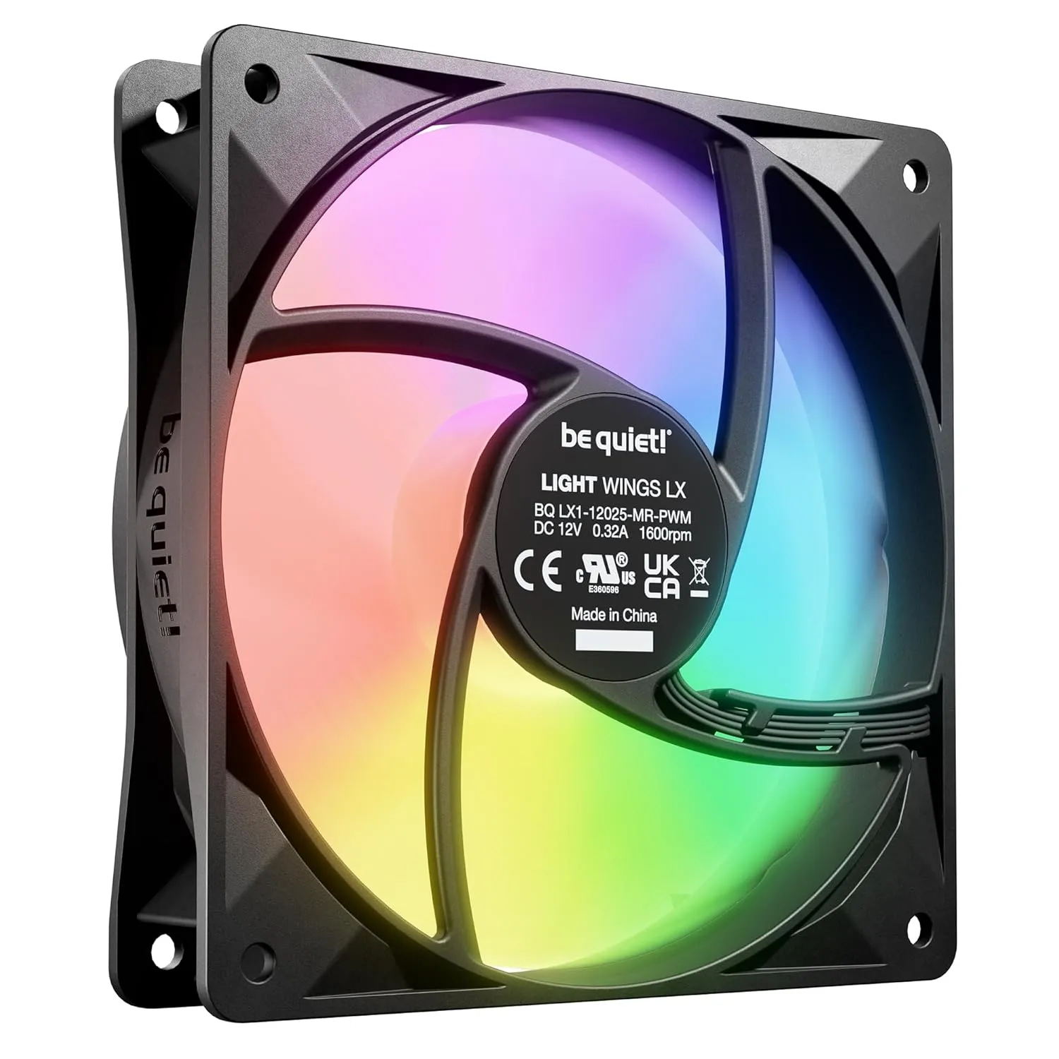 be quiet! Light Wings LX 120mm PWM PC Case Fan | Black | Triple-Pack | BL121