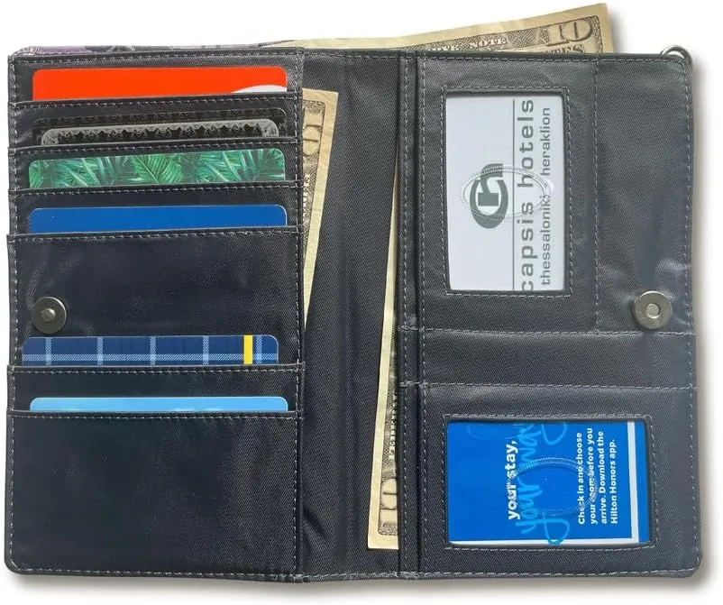 Big Skinny Women's Plus Size myPhone Bi-Fold Slim Wallet, Holds Up to 20 Cards