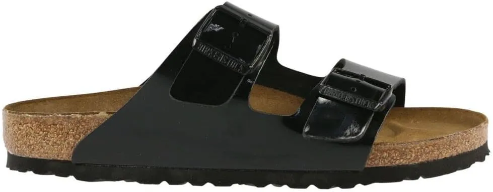 Birkenstock Womens Arizona Black Patent Birko-flor Sandals 39 EU