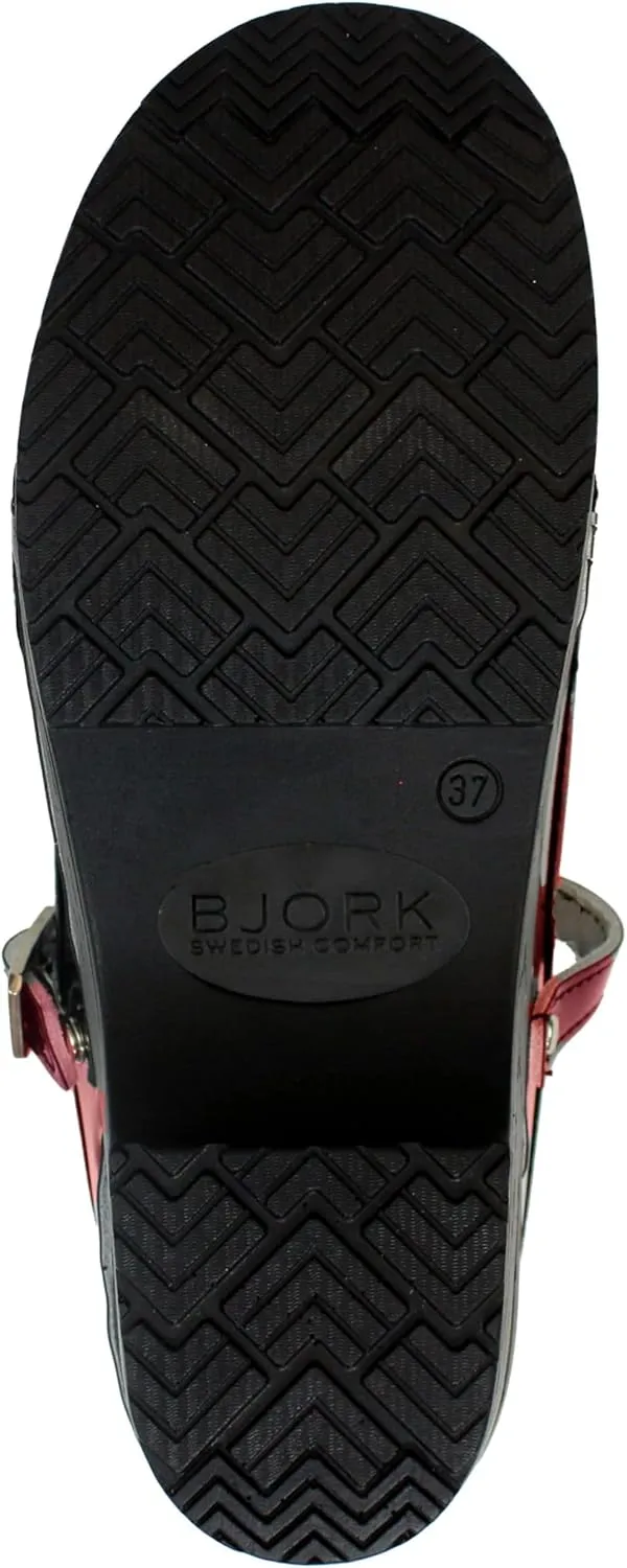 BJORK Swedish Comfort Women's Marcella Mary Jane Leather Clogs