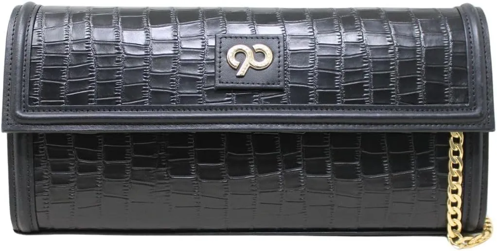 Black Kaya Clutch Bag in Premium Genuine Leather
