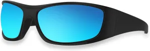 Bloomoak Super Dark Lens Black Polarized Sunglasses | Wrap Around Sport Sunglasses Unisex | UV400 | CAT 4 | For Photophobia
