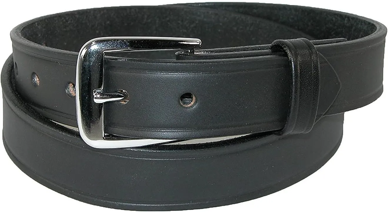 Boston Leather 1-1/4" Garrison Leather Belt | Black 44